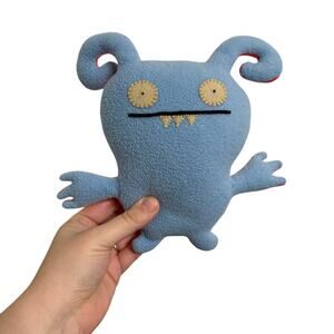 Ugly Doll Turny Burny Red Blue Plush Two Faced 2009 8" Tall Retired Vintage